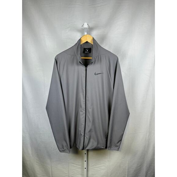 Nike Dri-Fit Long Sleeve Full Zip Jacket Windbreaker Men's Size Large Gr… - Picture 1 of 7